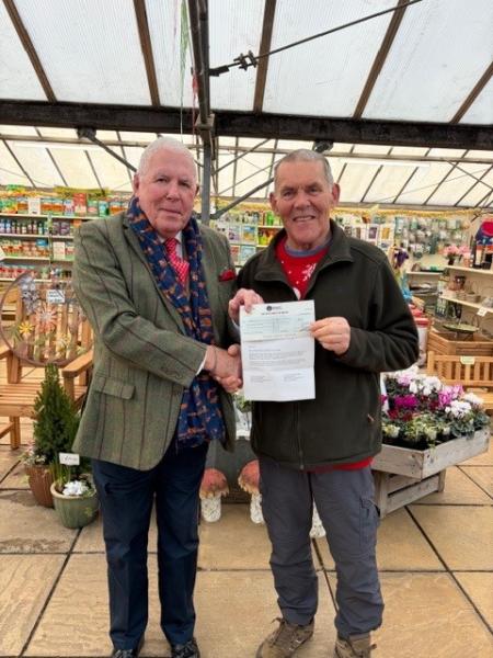 The Prince of Wales Lodge Supports The Butterfly Garden with a £500 Donation