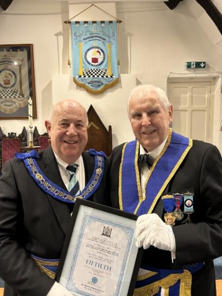 26th Feb 2026 - W. Bro Mike Heenan Celebrating 50 Years of Dedication: A Remarkable Journey in Freemasonry